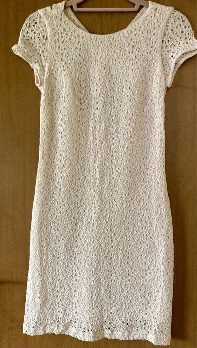 Рикля  zara xs бледорозова дантела