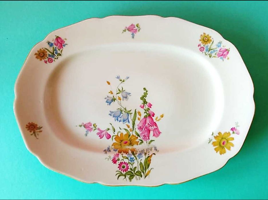 Порцеланово плато/поднос * Немско, старо, бароков стил