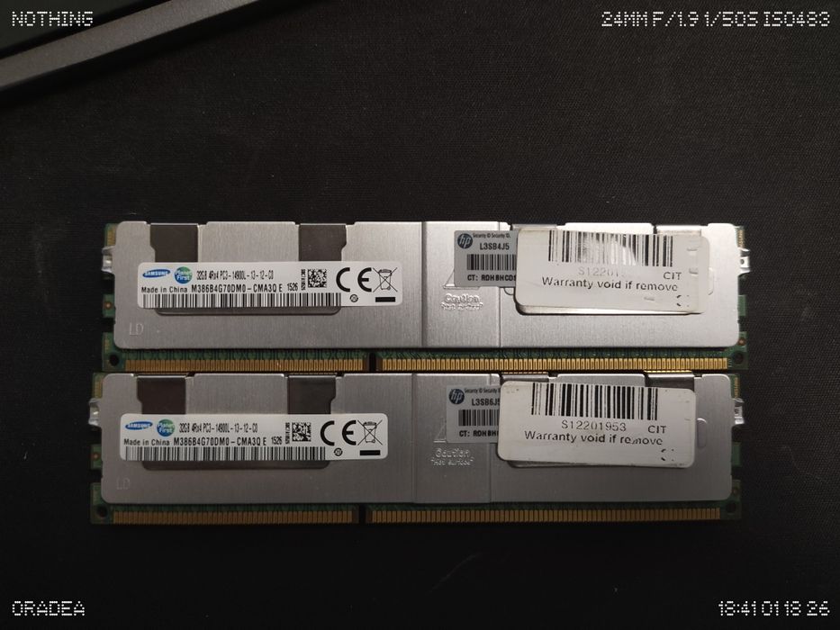 Vand 2x 32GB DDR3 ECC PC3 14900L ( 64GB Total )