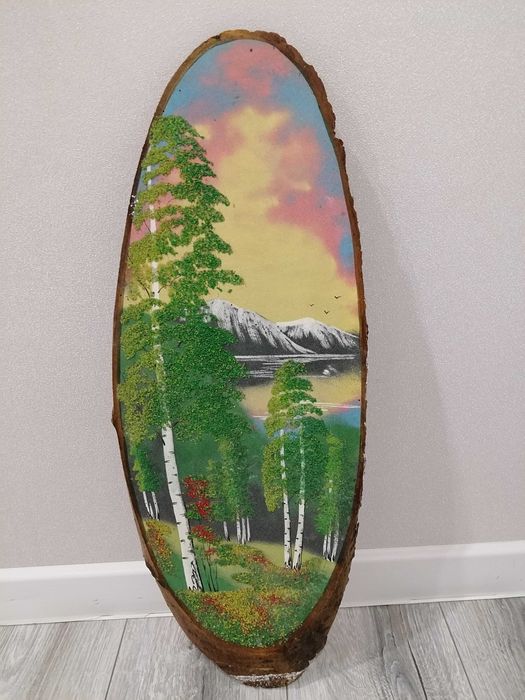 Картина на спиле дерева