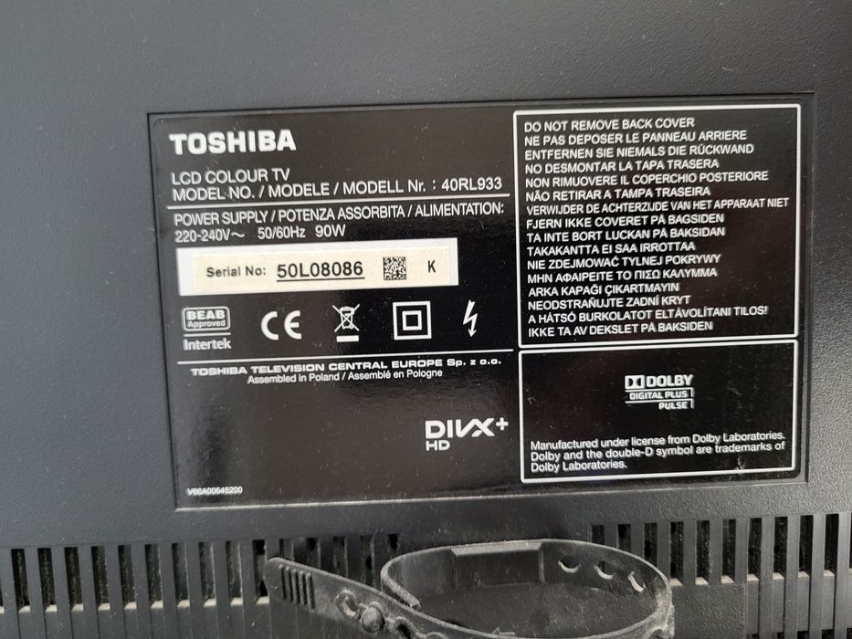 SMART телевизор TOSHIBA 40"