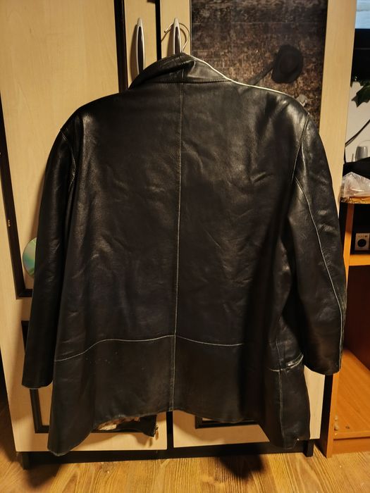Geaca designer de piele neagră