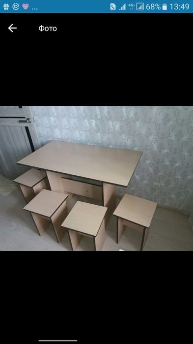 Стол и стулья. 19000