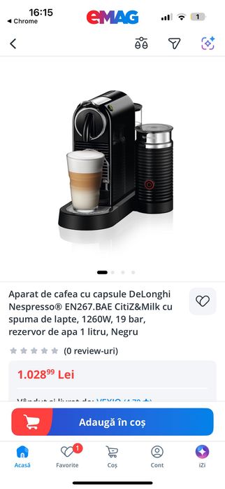 Aparat cafea capsule