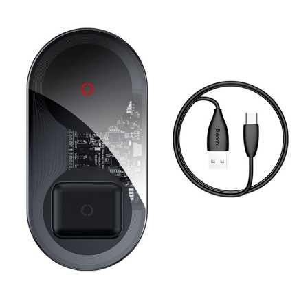 Baseus Беспроводное зарядное устройство 24w 2в1 Турбо