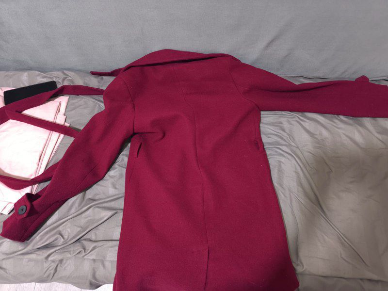 Б/У Пальто женское бордовое