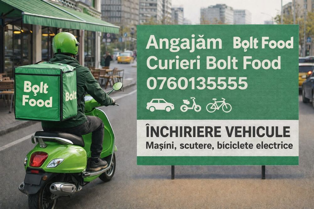 Vrei bani rapid? Devino curier Glovo, Bolt, Wolt în Arad