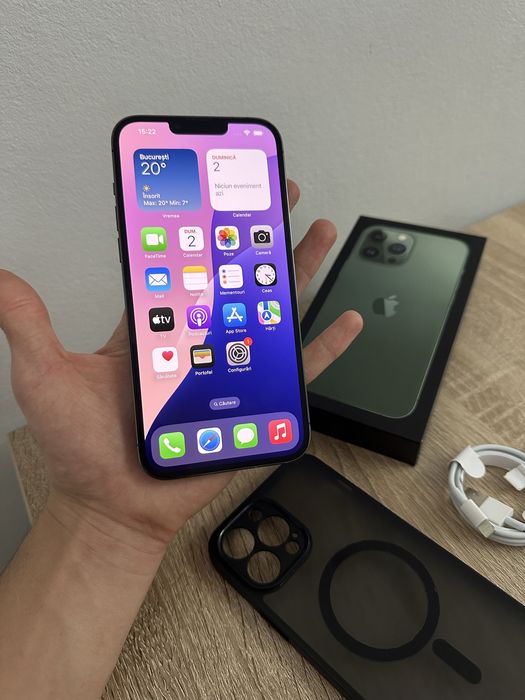 iPhone 13 Pro Max 256GB Green/Verde Fullbox+husa 12 14 s22 s23 ultra