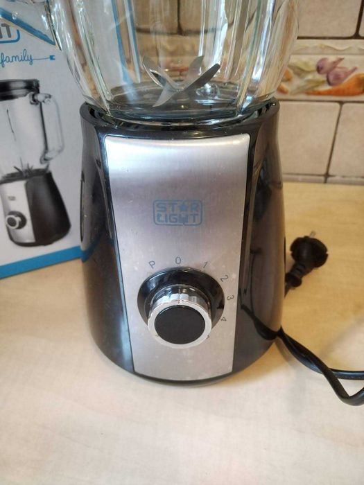 Blender STAR LIGHT, inox, vas de sticla 1.5 litri