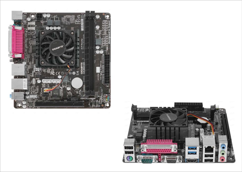 Материнская плата Gigabyte GA-E6010N + процессор AMD E1-6010 + кулер