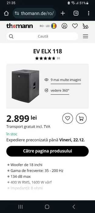 Sistem PA integral, ELECTROVOICE 4x1000w