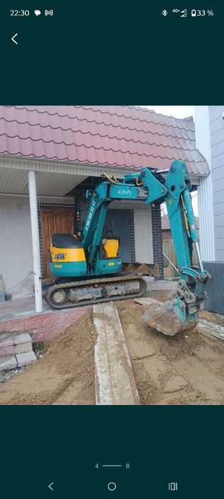 Экскаватор мини Тараз водопровод канализация