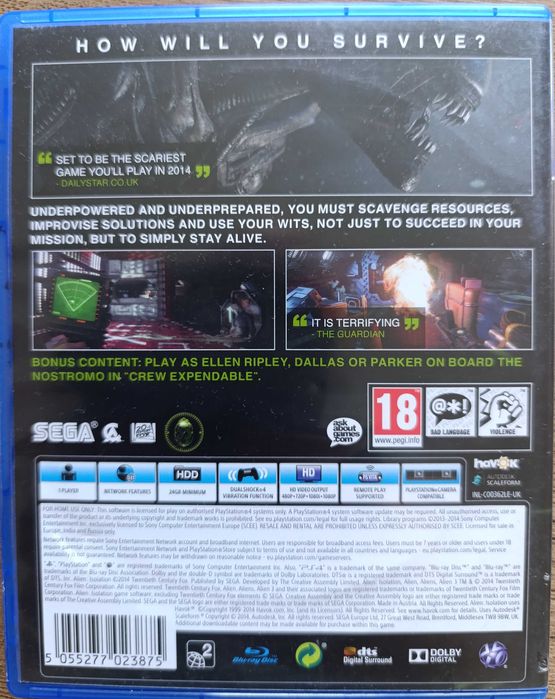 Игри за PlayStation 4, ps4 games,Alien Isolation