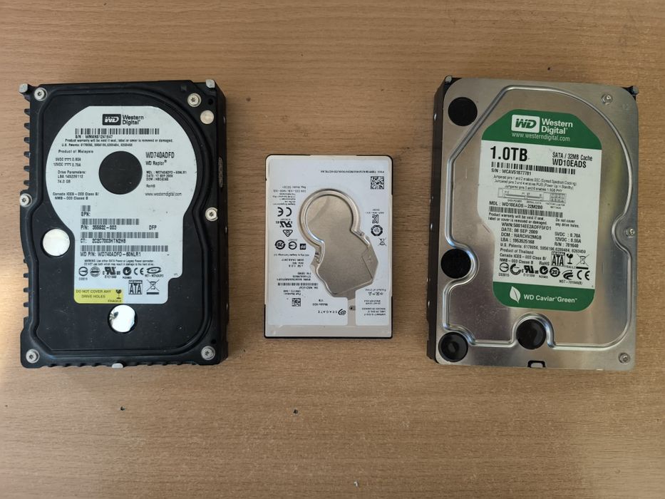 HDD HGST/WD/Segate 1Tb/80gb SATA nefuncționale