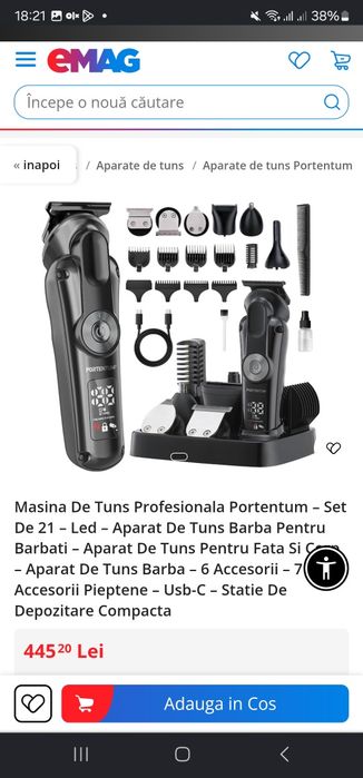 Oferta ! Aparat de tuns  Portentum HT-1 , 6 în 1 pentru îngrijire personală