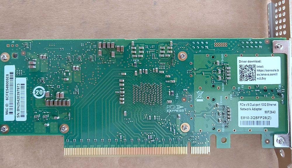 Intel 100Gb DP Мрежов Адаптер E810-CQSFP28 E810-CQDA2