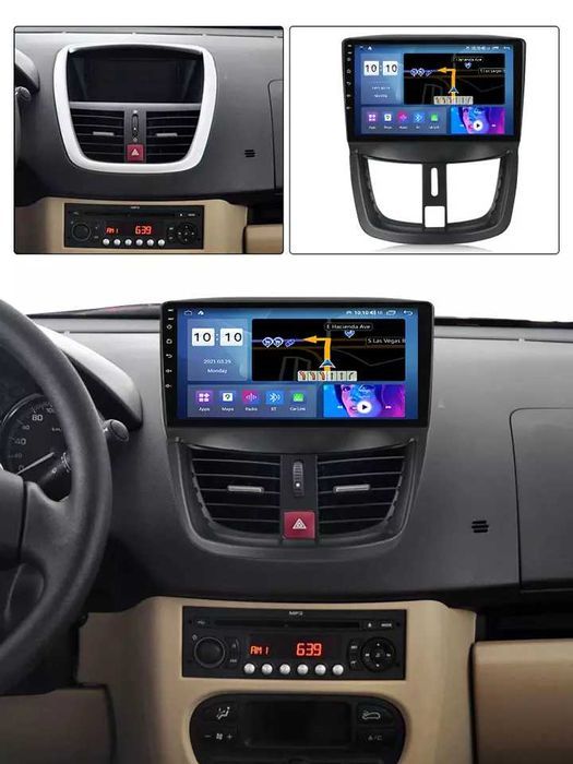NAVIGATIE Android 14 Peugeot 207 2006 - 2015 1/8 Gb CarPlay + CAMERA