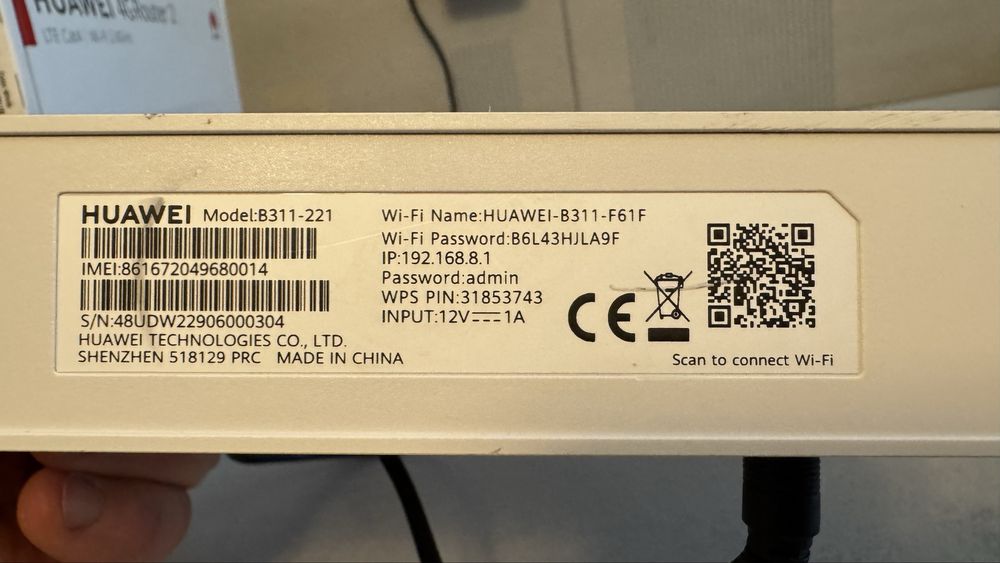 Router Huawei B311 cu SIM 4G LTE ,  LAN
