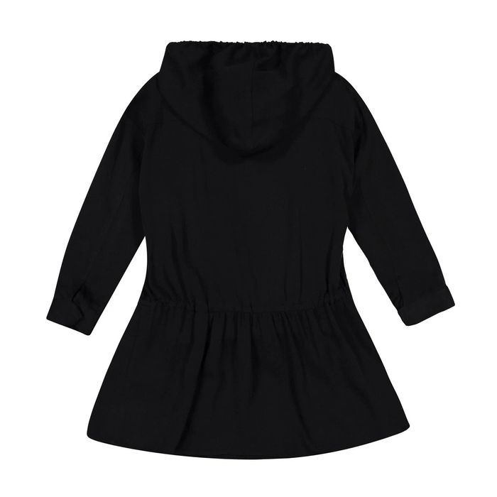 Rochie neagră cu glugă DKNY