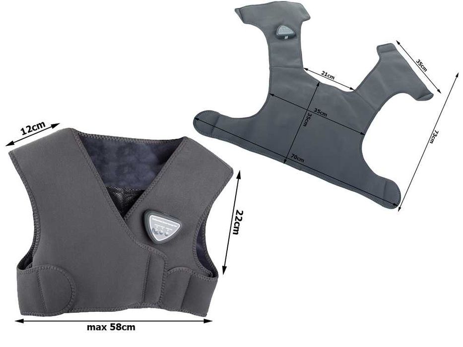 Vesta electrica cu incalzire pe 3 niveluri si masaj relaxant USB