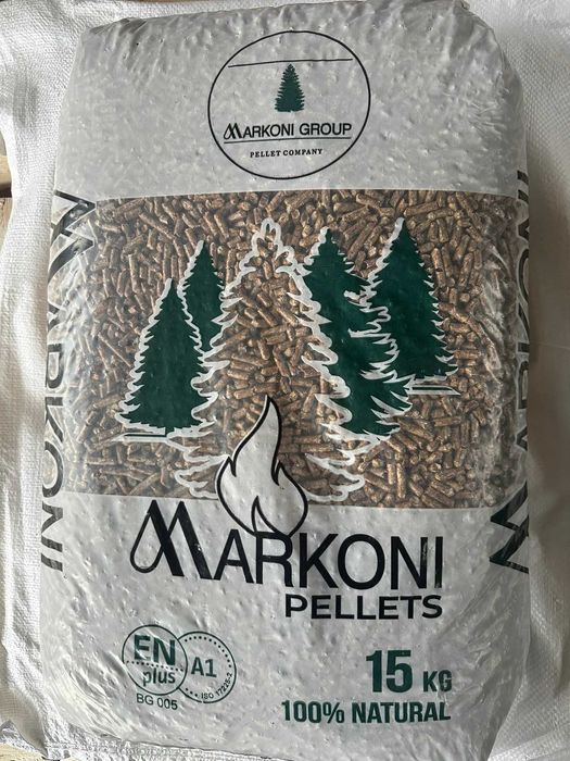 Продавам 1 тон пелети Markoni Pellets ENplus A1.