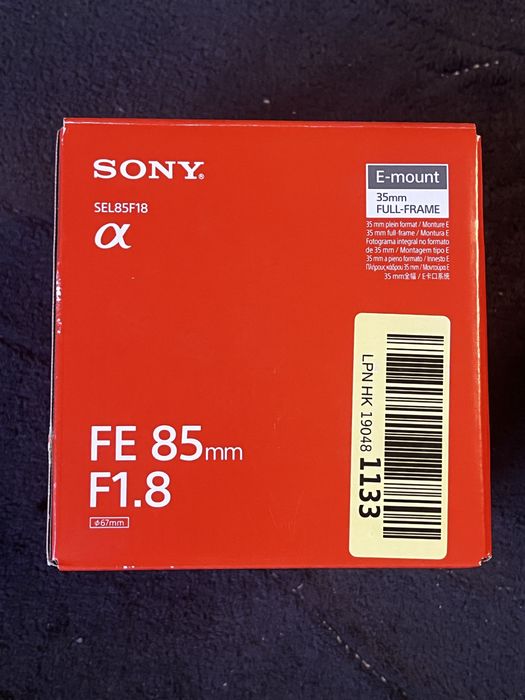 Sony FE 85mm f/1.8