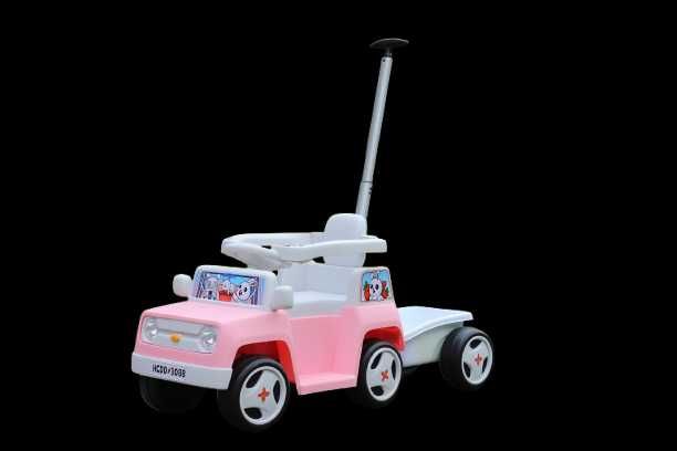 Masinuta 4 in 1 Kinderauto BJHC3088B 2x 30W 6V, RC si remorca #pink