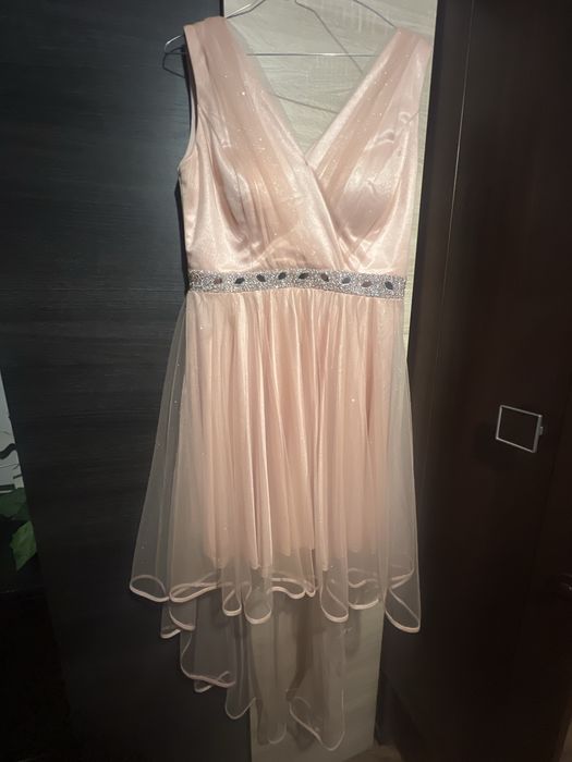 Rochita de gala din voal si satin