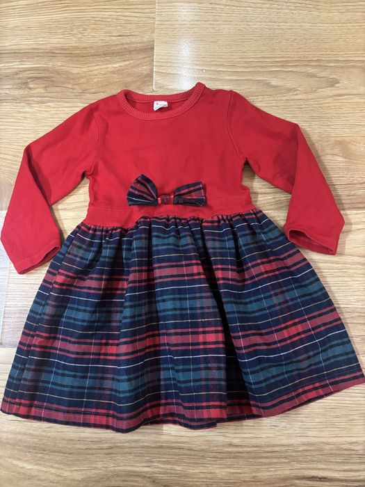 Коледни дрешки, /блузка с Мики и Мини/ рокля каре и мече