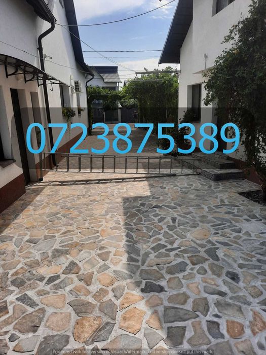 Amenajare Completă Curte cu Piatră Naturală (Livrare și Montaj)