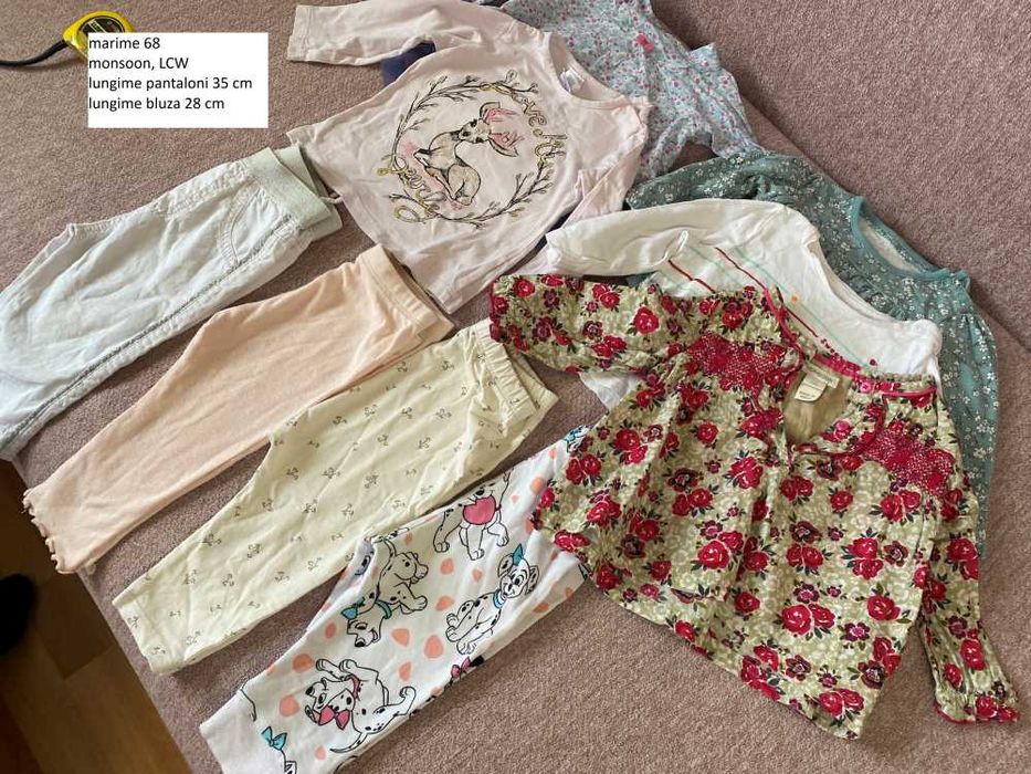 Lot bluza pantaloni bebe copii marime 68 sau 74 iarna primavara