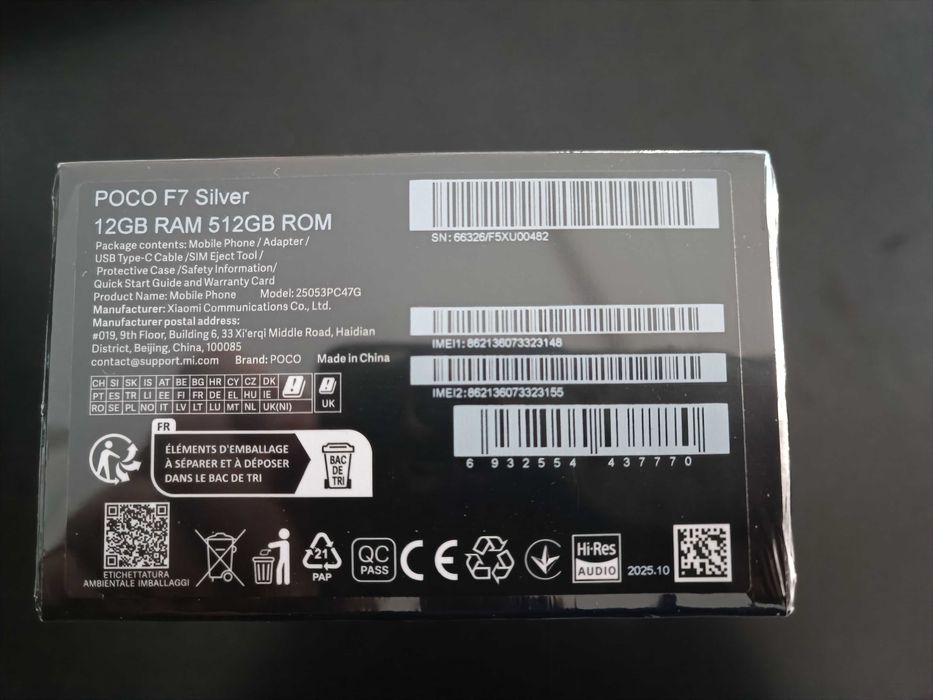 Poco F7 - 12gb memorie - 512gb stocare