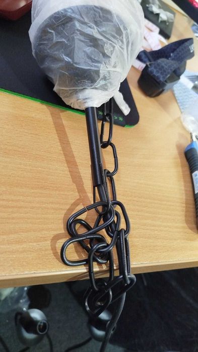 Candelabru VITALUCE VE3810, 6 Becuri E14, Negru Mat, Agățătoare Ruptă