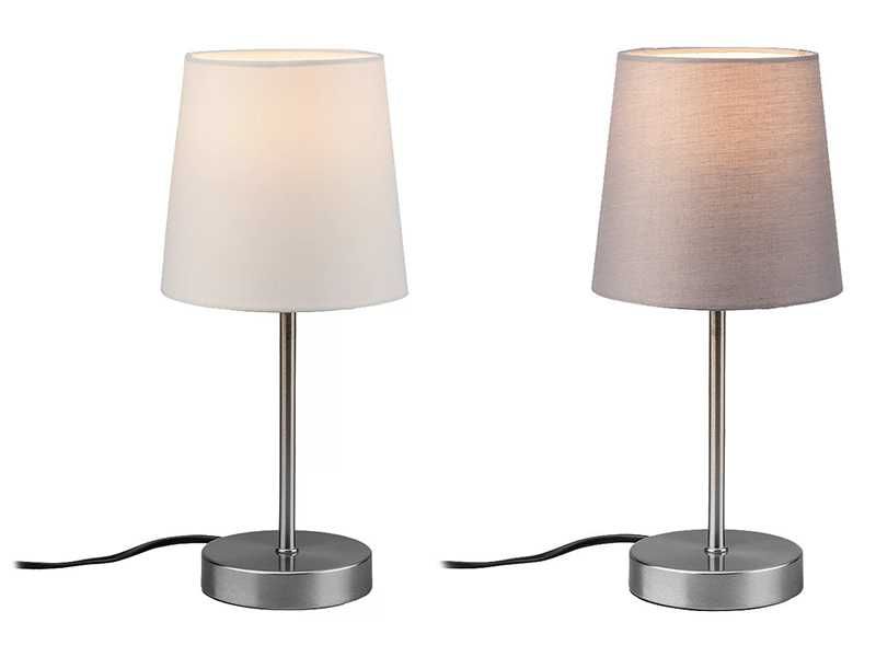 НОВИ! LED нощна лампа с текстилен абажур E14