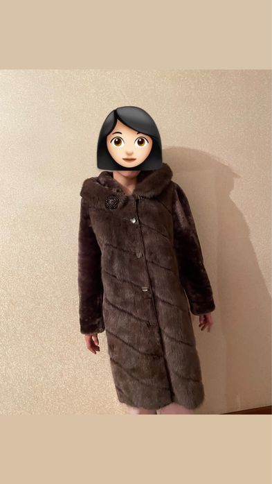 Шуба мутон и норка микс, 44-46р
