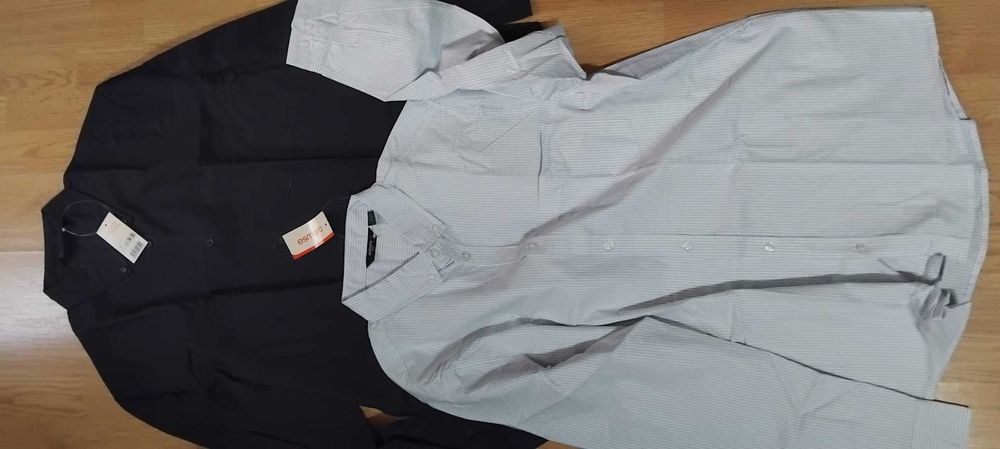 Cămașă bărbați XL/44,alba si bleumarin