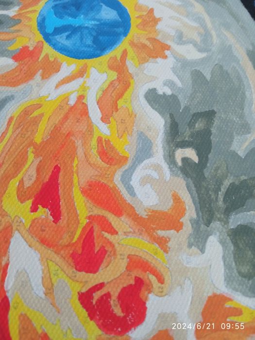 Продам рисованую картину Иньянь