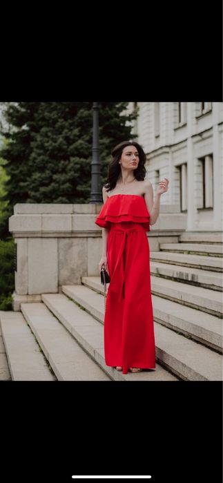 Елегантен червен гащеризон