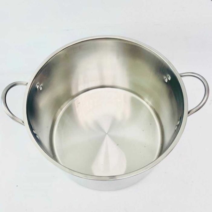 Комплект 4 броя тенджери Stockpots Голям капацитет Неръждаема стомана, Размери: 24/26/28/30 см, 5/7/8/10 литра,  Сребристи