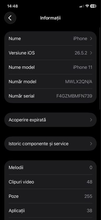 Iphone 11 Purple, 64gb , display spart