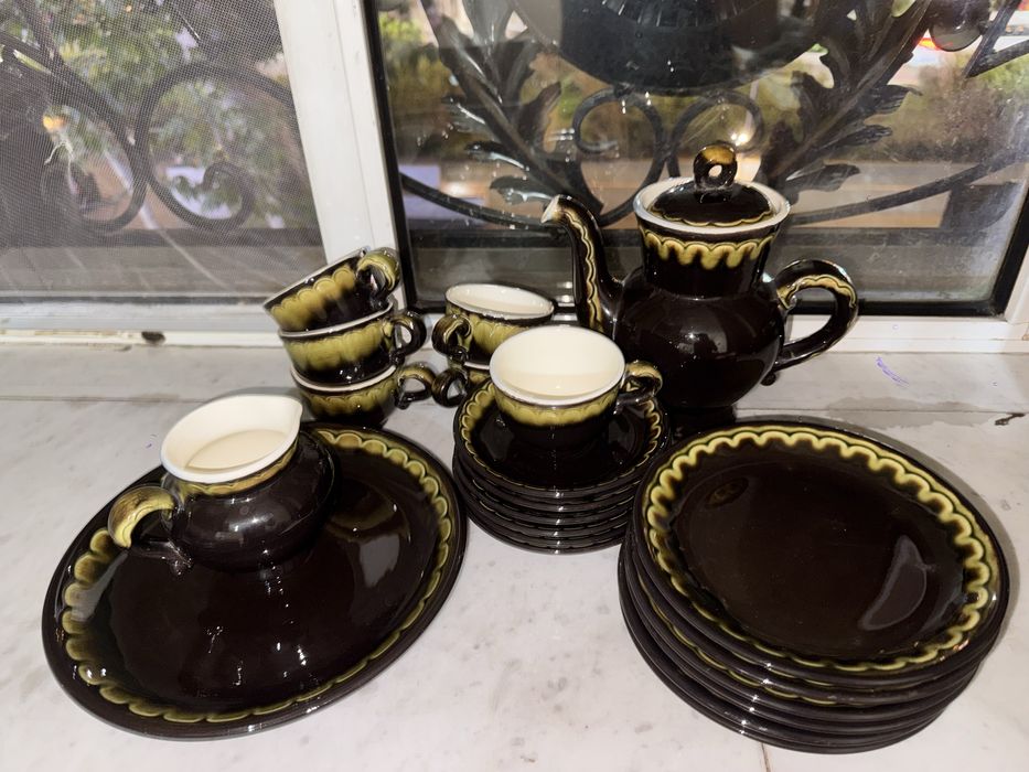 советский фаянсовый чайный сервиз