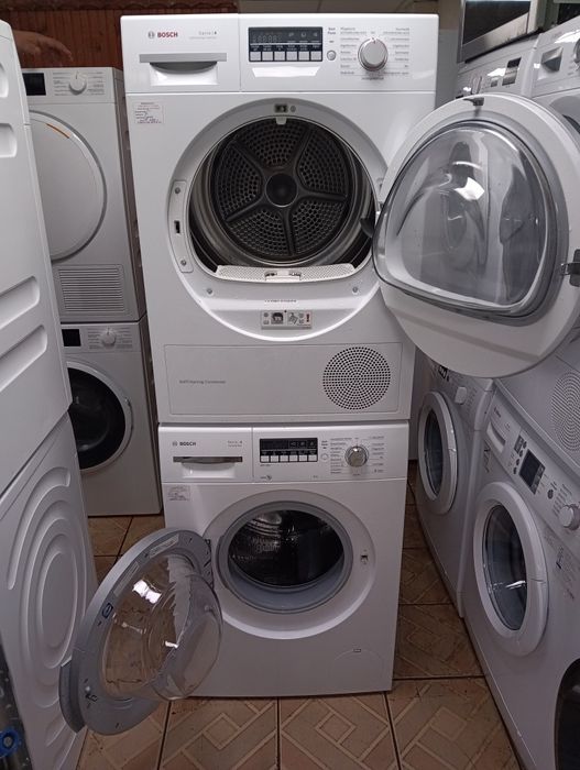 Комплект пералня и сушилня с термопомпа Бош Bosch Serie 4 A+++ 8кг