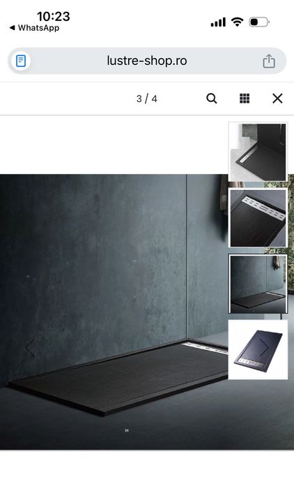 Sistem de duș modern cu placa walk in