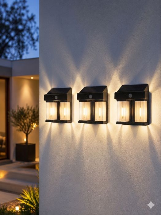 Lampa solara cu doua becuri pe filament