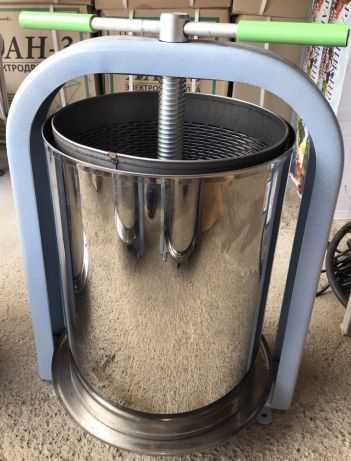 Presă inox cu șurub pentru suc de mere, struguri, legume 10-25 litri