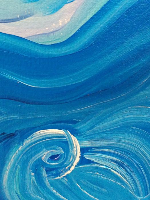 Абстрактна картина масло върху ленено платно размери 40/50 см.