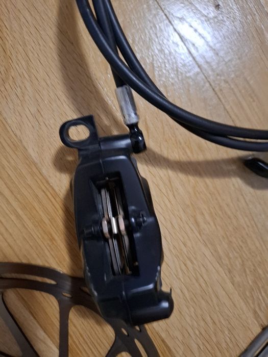 Спирачки SRAM Code R + преден и заден диск+ нови накладки!