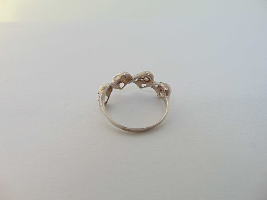 Inel cap de mort din argint