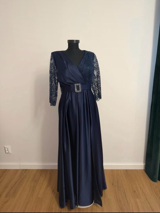 Rochie lunga bleumarin