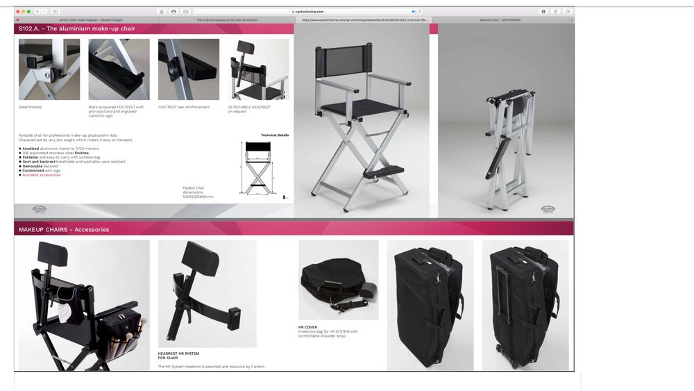 Scaun profesional make up CANTONI